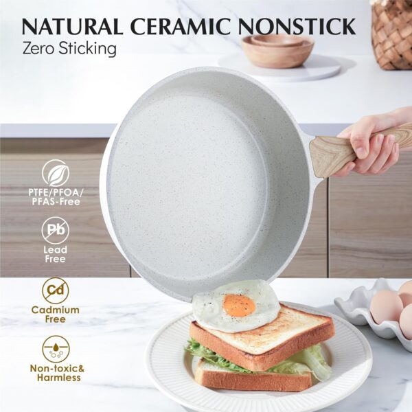 SENSARTE Nonstick Ceramic Saute Pan 10-Inch, Non-toxic - Image 2