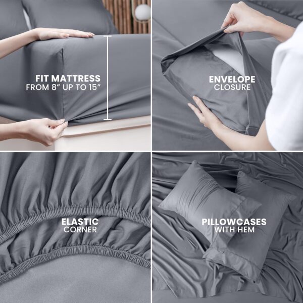 Utopia Bedding Queen Bed Sheets Set - 4 Piece Bedding - Image 3