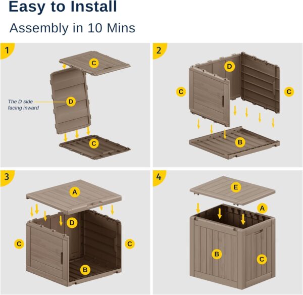 EAST OAK Outdoor Storage Box, 31 Gallon Deck - Image 3