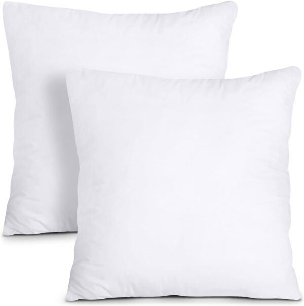 Utopia Bedding Throw Pillows Insert (Pack of 2, White) - 18 x 18 Inches