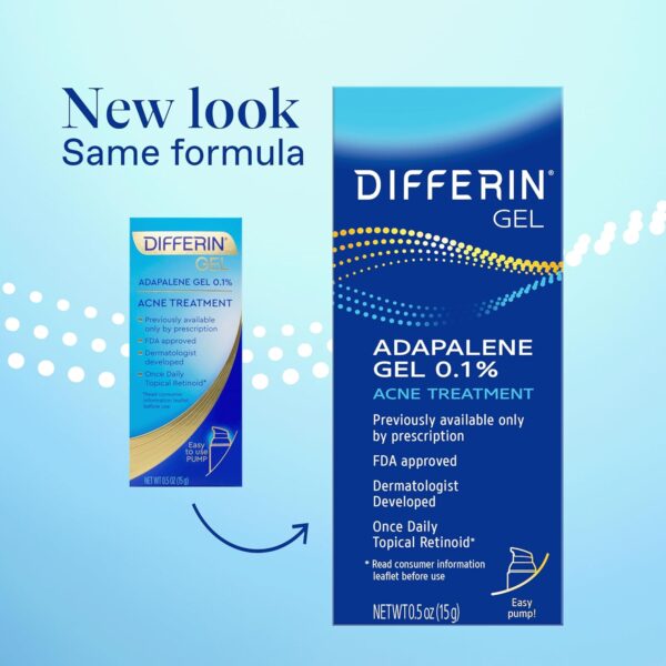 Differin Acne Treatment Gel, 15g | 30 Day Supply, Retinoid Treatment - Image 2