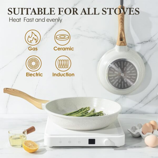 SENSARTE Nonstick Ceramic Frying Pan Skillet, 12.5 Inch Omelet Pan, - Image 7