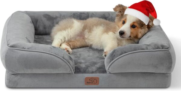 Bedsure Orthopedic Dog Bed for Medium Dogs - Waterproof Dog Sofa