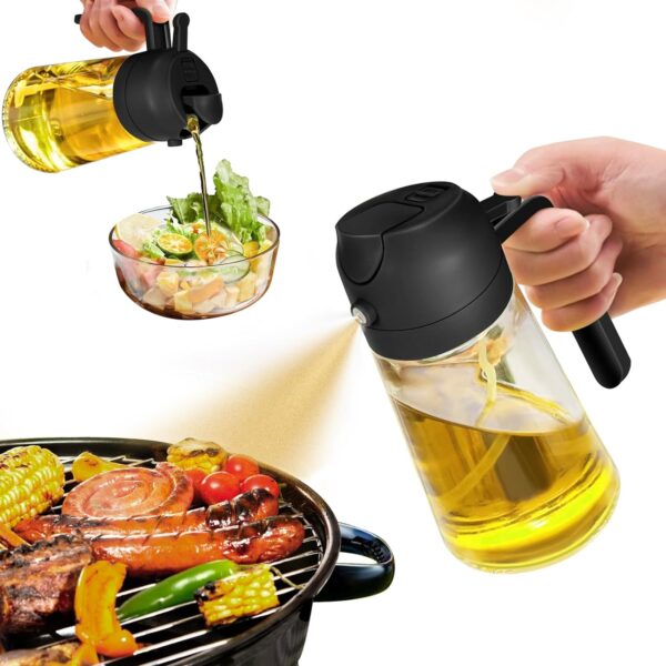 YARRAMATE Oil Sprayer for Cooking, 2 in 1 Olive Oil Dispenser Bottle