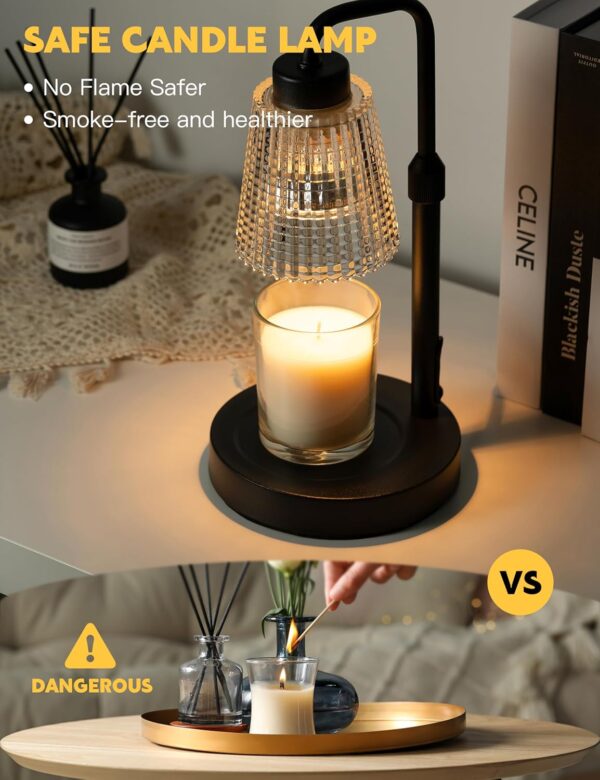 Candle Warmer Lamp with Timer, Adjustable Height Candle Warmer, - Image 2