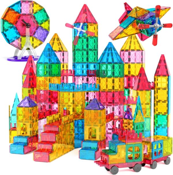 Jasonwell 100pcs Magnetic Tiles Building Blocks Set for Boys Girls