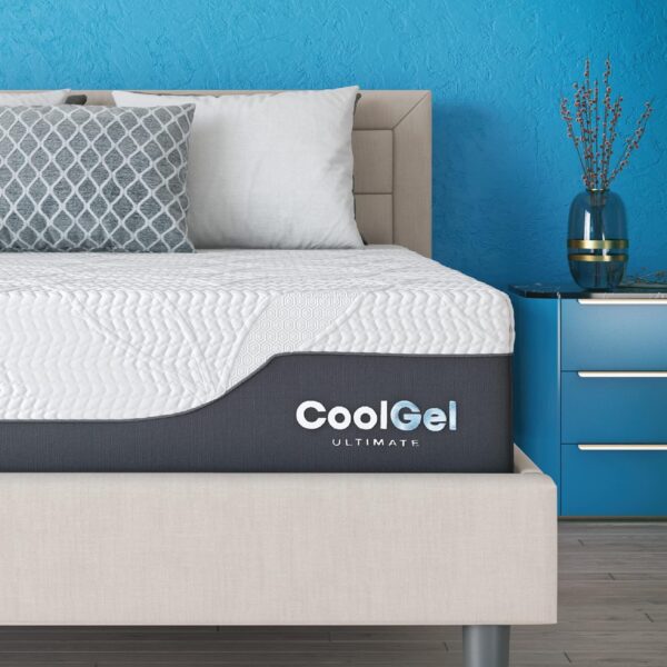 COOL GEL Memory Foam 14-Inch Mattress with 2 Bonus Pillows,