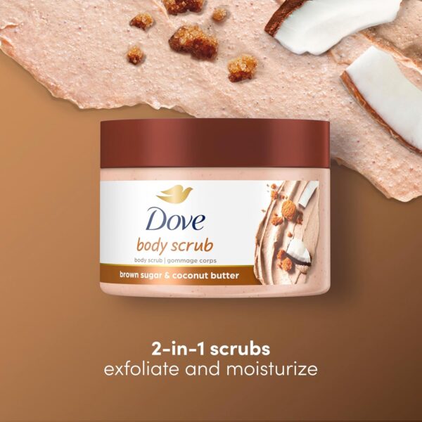 Dove Scrub Brown Sugar & Coconut Butter For Silky Smooth Skin Body - Image 3