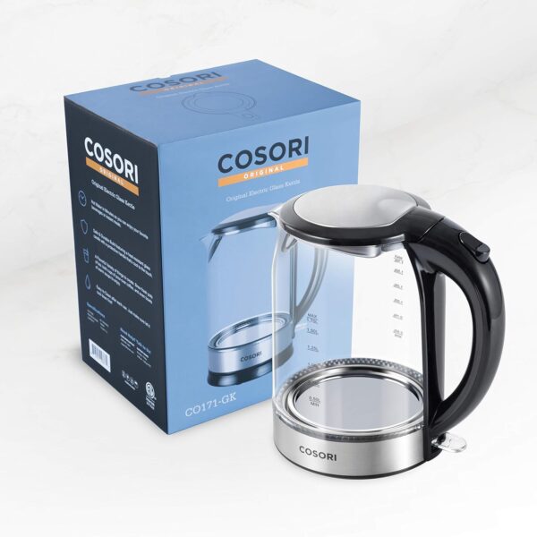 OSORI Speed-Boil Electric Tea Kettle, 1.7L Hot Water Kettle (BPA Free) 1500W Auto Shut-Off & Boil-Dry Protection, LED - Image 4