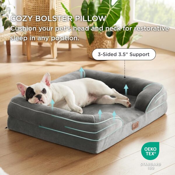 Bedsure Orthopedic Dog Bed for Medium Dogs - Waterproof Dog Sofa - Image 4