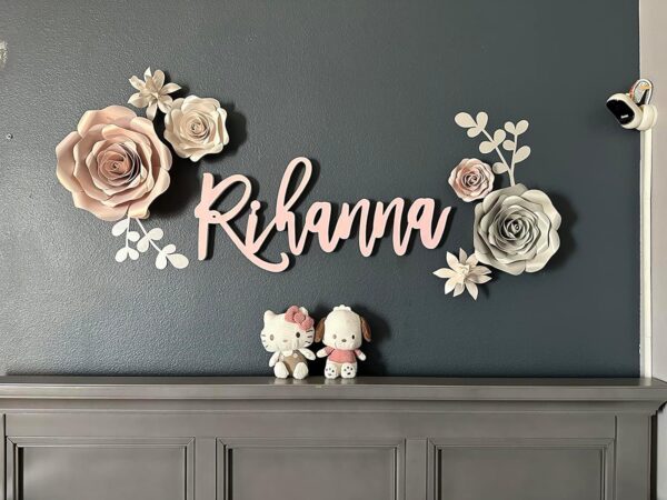 Personalized Custom Wood Name Sign, Nursery Name Sign, Family - Image 4