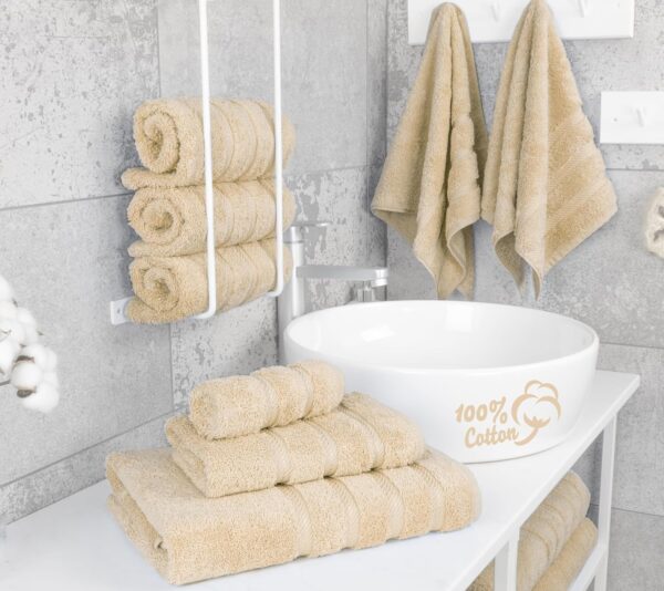 American Soft Linen Luxury 6 Piece Towel Set, 2 Bath Towels 2 Hand - Image 4