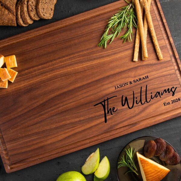 Personalized Cutting Board, Display Stand & Gift Wrap -