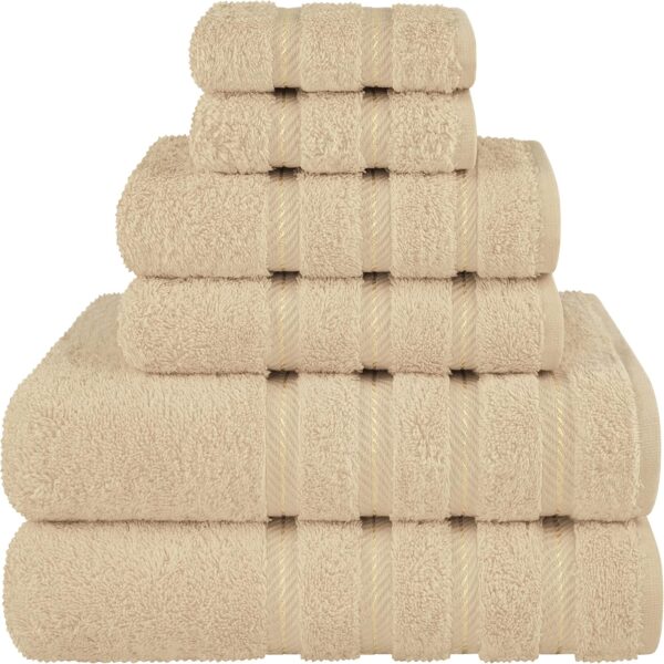 American Soft Linen Luxury 6 Piece Towel Set, 2 Bath Towels 2 Hand