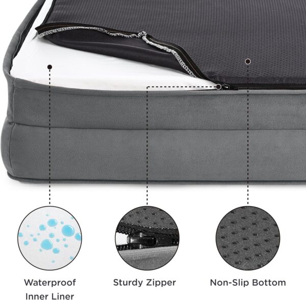 Bedsure Orthopedic Dog Bed for Medium Dogs - Waterproof Dog Sofa - Image 3