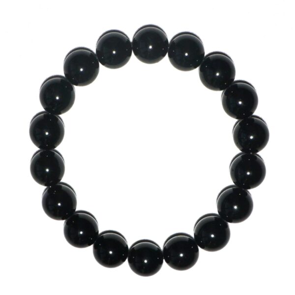 | GBlack Tourmaline Bracelet 12MMrade Natural Chakra Crystal