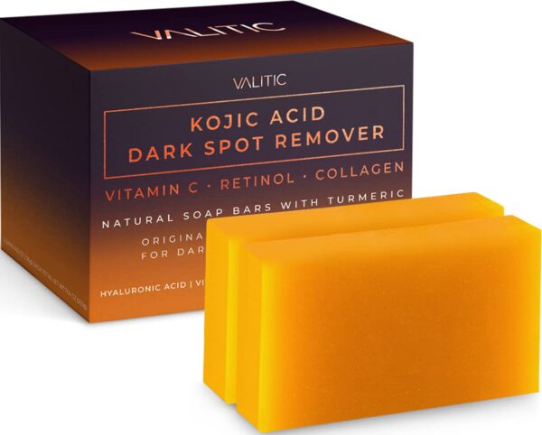 VALITIC Kojic Acid Dark Spot Remover Soap Bars with Vitamin C,