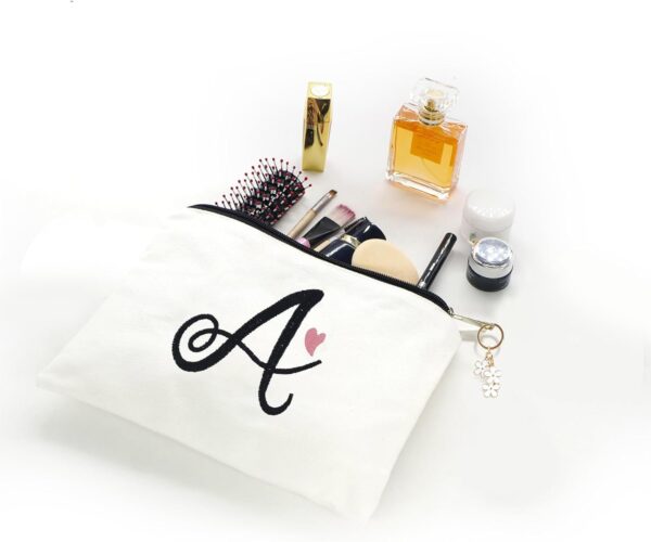 A-Z Embroidered letter combination cosmetic bag，Personalized - Image 3