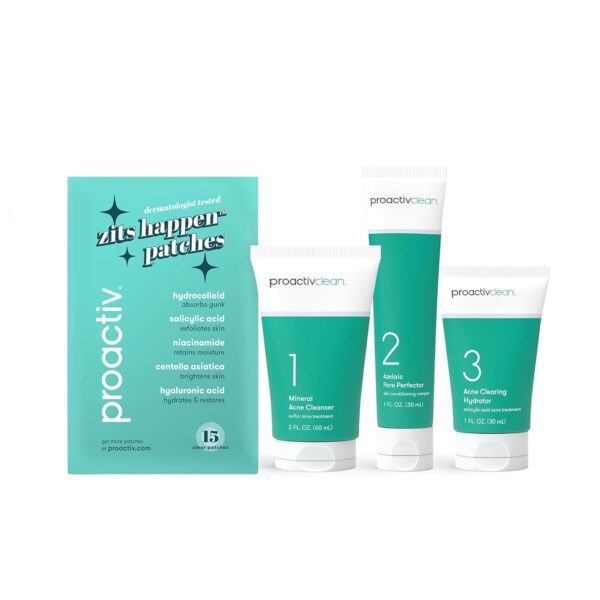 Proactiv Clean 3 Step Acne Routine w/ Pimple Patches- Sulfur Acne