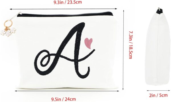 A-Z Embroidered letter combination cosmetic bag，Personalized - Image 6