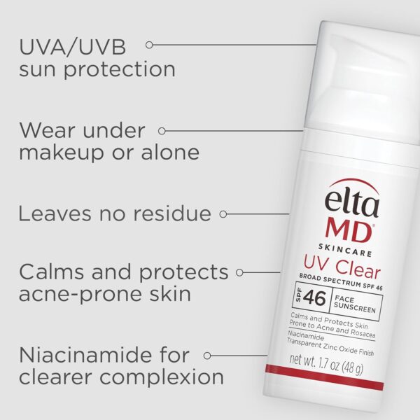 EltaMD UV Clear Face Sunscreen SPF 46, Oil Free Sunscreen - Image 4