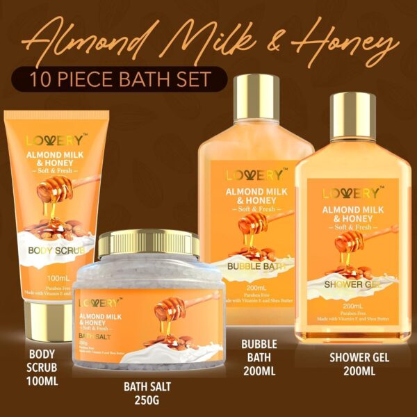 Gift Basket for Women - 10 Pc Almond Milk & Honey Beauty & Personal - Image 5