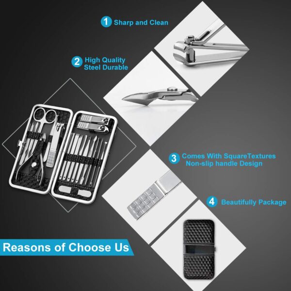 Nail Clippers Set Fingernail and Toenail Clipper Cutters - Image 4