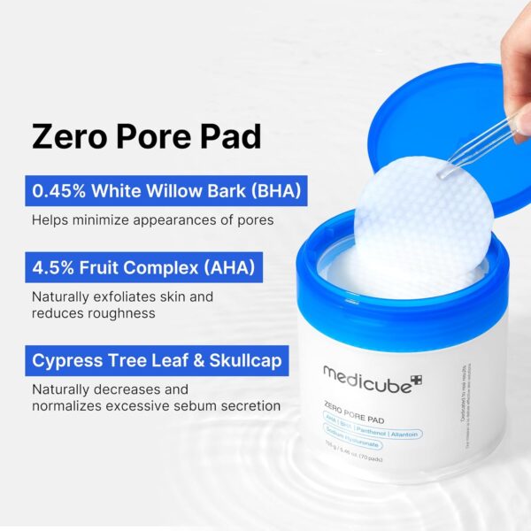 Medicube Zero Pore Pads 2.0, Dual-Textured Facial Toner Pads for - Image 3