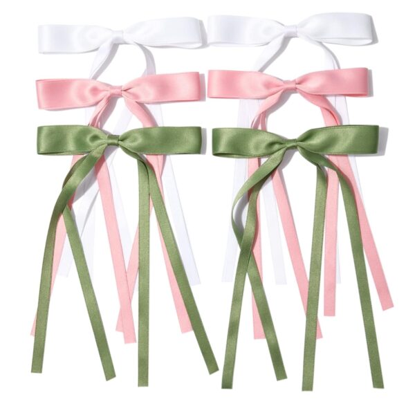 6PCS Hair Bows for Women Hair Clip Hair Tassel Hair Ribbon