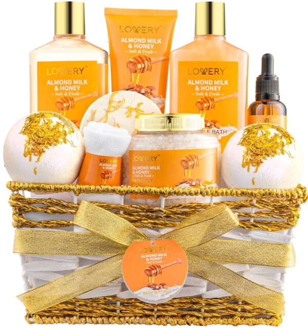 Gift Basket for Women - 10 Pc Almond Milk & Honey Beauty & Personal