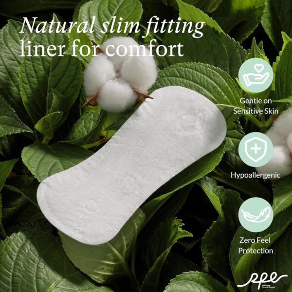 100% Organic Panty Liners for Women, Ultra Thin Cotton Cover, - Image 3