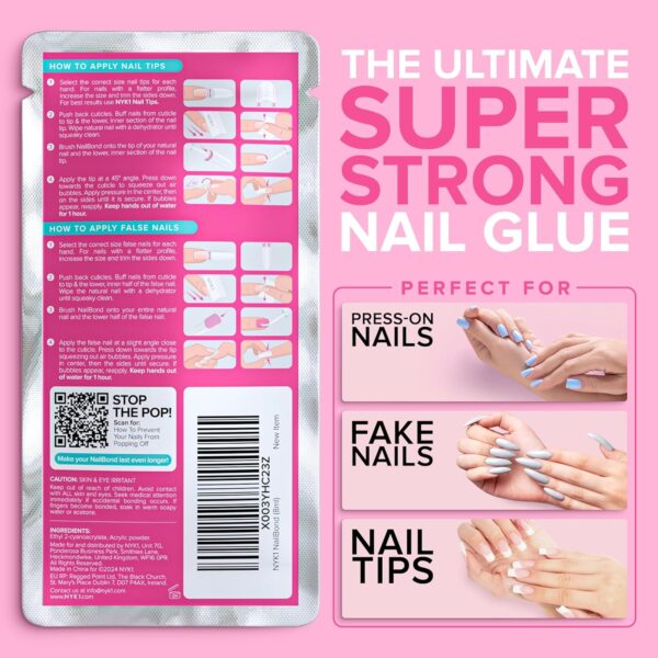 Super Strong Nail Glue for Press On Nails, Nail Tips & Acrylic Nails ( - Image 3