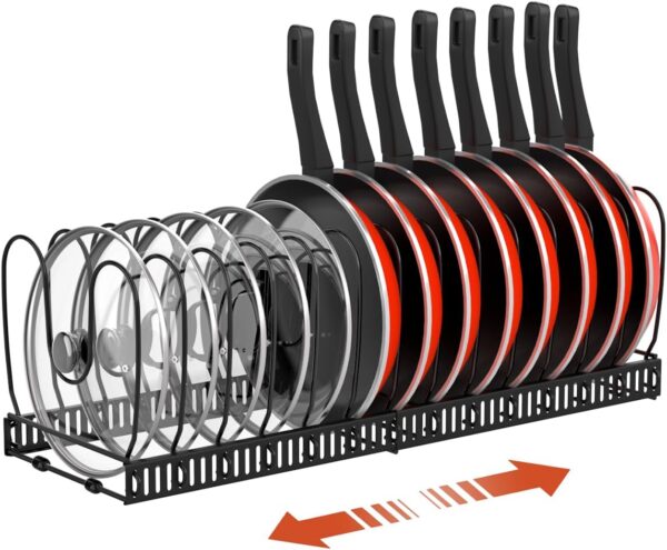 Pot and Pan Organizer Rack for Cabinet,