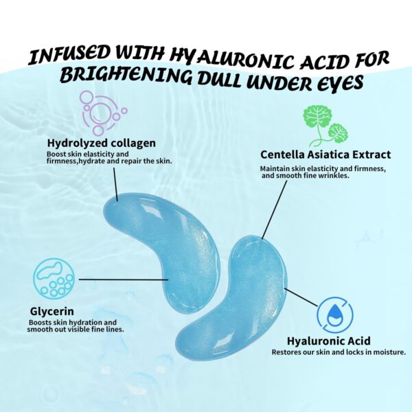 Under Eye Patches (8 Pairs), Hyaluronic Acid Eye Masks - Image 4