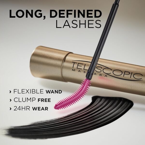 L'Oreal Paris Makeup Telescopic Original Lengthening Mascara, - Image 4