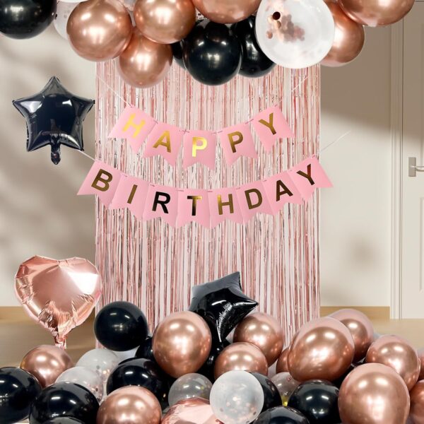 ROSE Gold Birthday Decorations, Balloons Party - Image 2