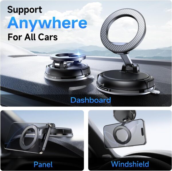 Car Phone Holder for Magsafe [78+LBS Strongest Suction - Image 4