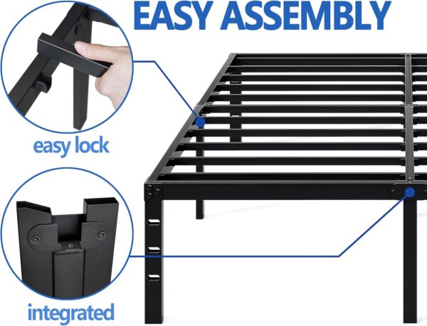 Metal Bed Frame,Queen Size Bed Frame with - Image 2
