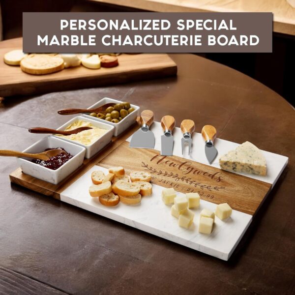 Personalized Marble Wood Charcuterie Board,Custom - Image 4