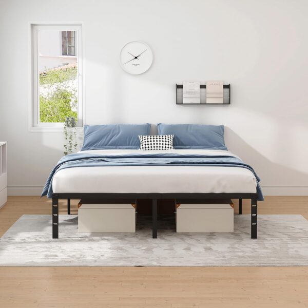 Metal Bed Frame,Queen Size Bed Frame with - Image 5