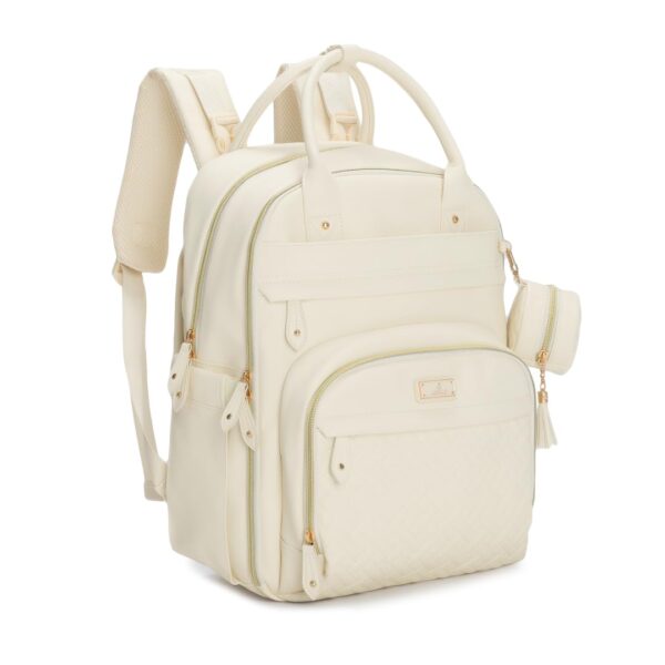 BabbleRoo Leather Diaper Bag Backpack - Baby Essentials