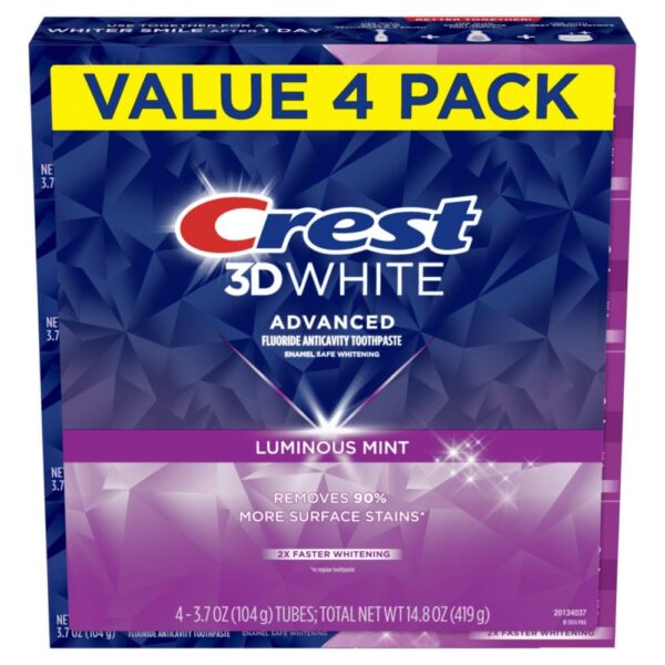Crest 3D White Advanced Luminous Mint Teeth Whitening - Image 2