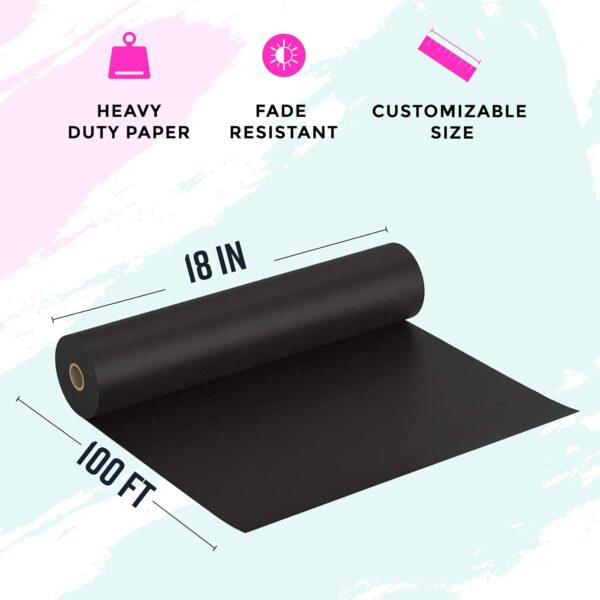 Bryco Goods Black Kraft Paper Roll - 18 Inch x 100 Feet - - Image 6
