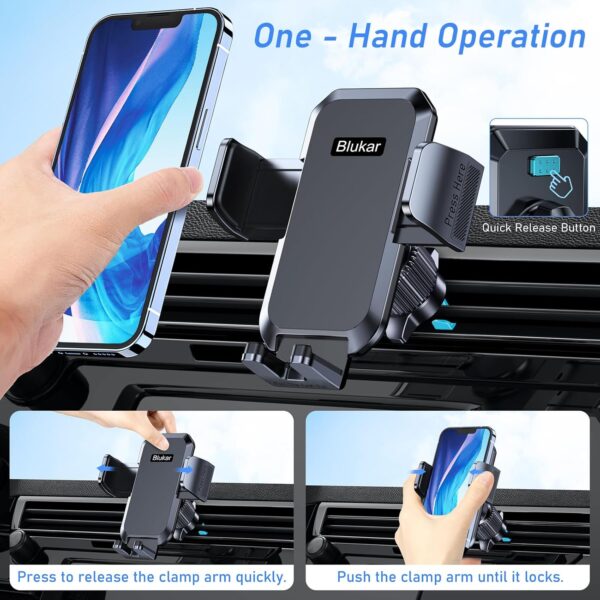 Car Phone Holder Mount, Super Stable Air Vent Cell Phone - Image 4