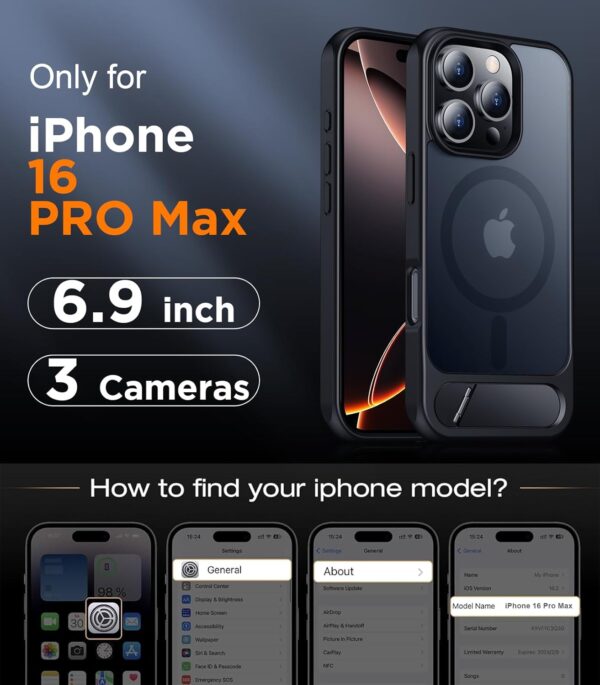 Temdan Magnetic Compatible with iPhone 16 Pro Max Case, - Image 4
