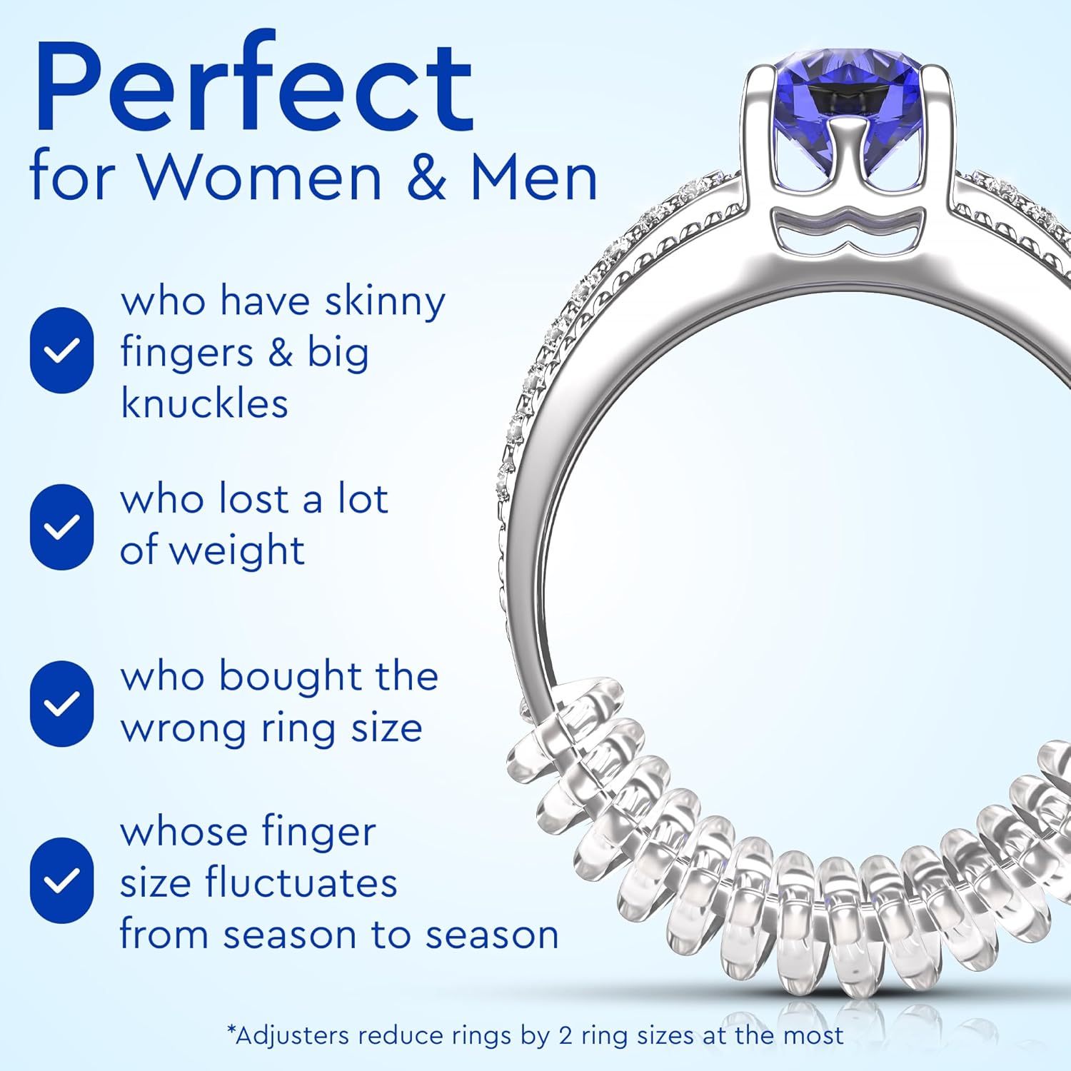 Ring Sizer Adjuster for Loose Rings - 12 Pack, - Image 3