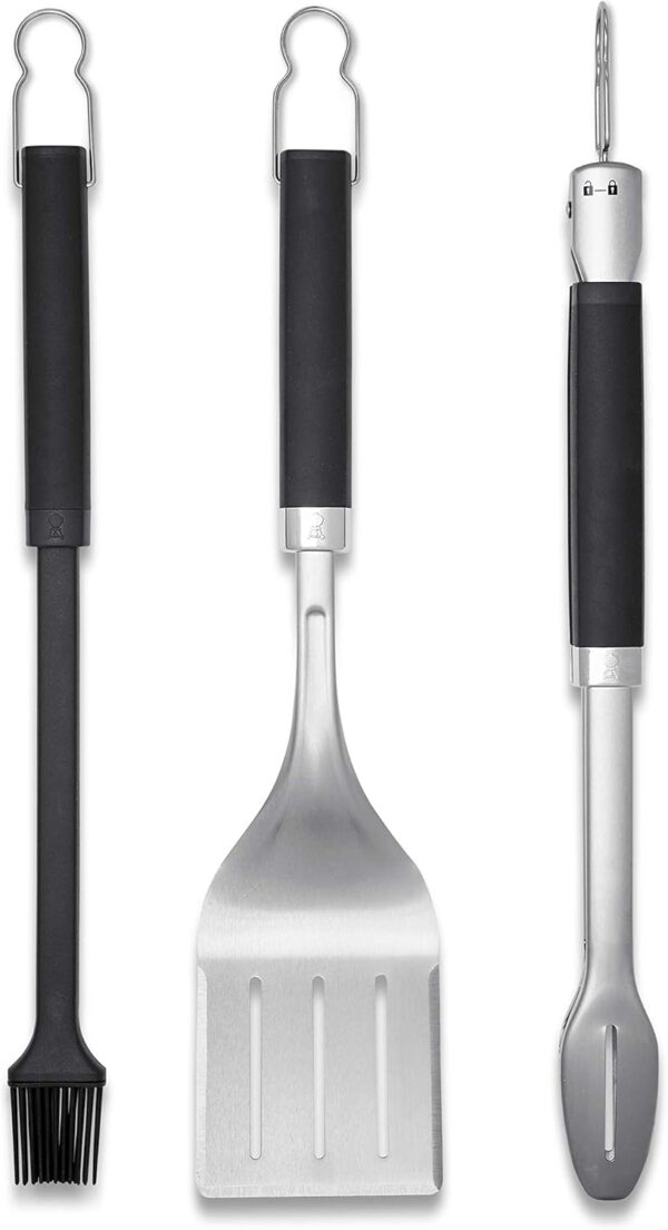 Weber Precision 3-Piece Grilling Tool Set, Stainless Steel - Image 4
