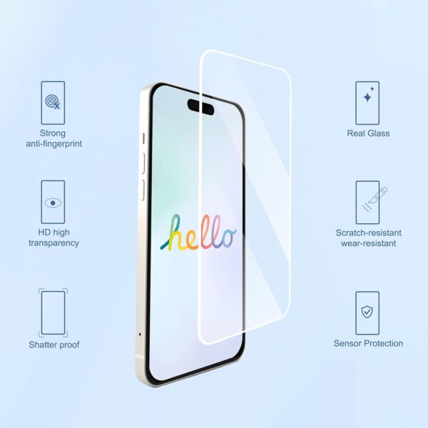 Ailun 3 Pack Screen Protector for iPhone 16 Pro Max - Image 4