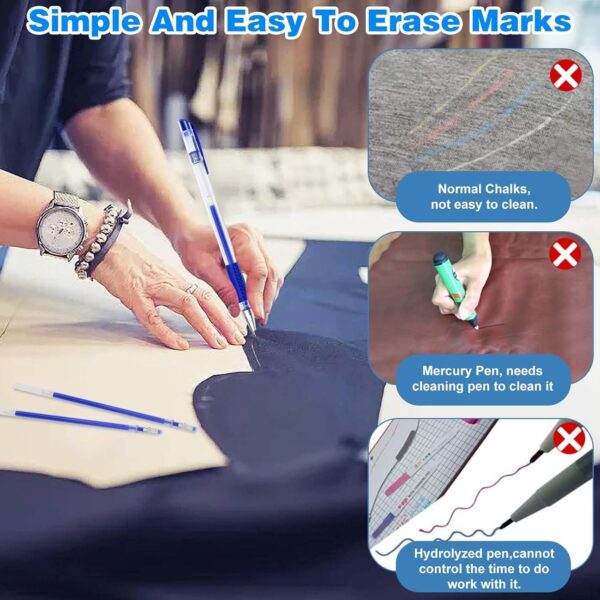 4 Colors Heat Erasable Pens: Fabric Marking Pens Disappearing - Image 2