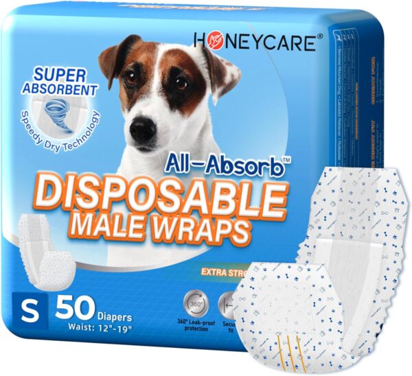 HONEY CARE All-Absorb A26 Male Dog Wrap, 50